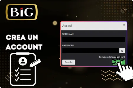 Guida registrazione tramite App BIG Casino